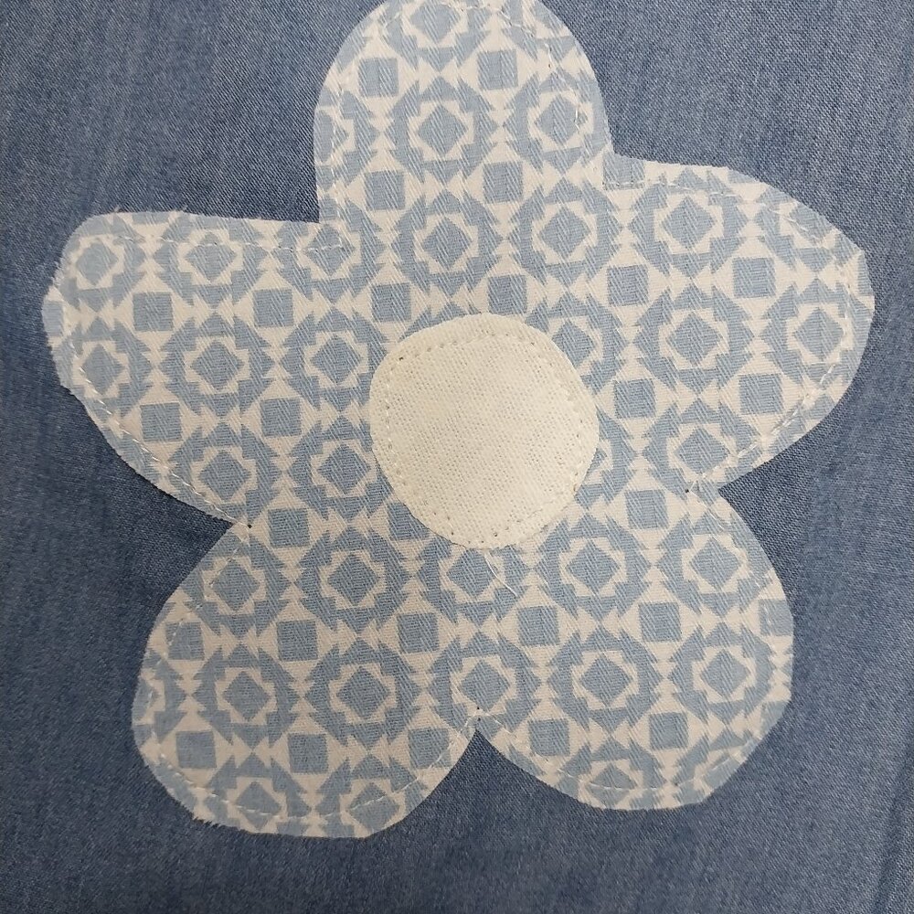 3716 Size Large Old Navy Upcycled With Vintage Flour Sac Applique. - Picture 6 of 10